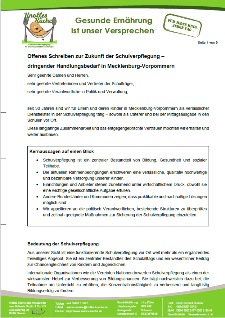 erste Seite des offenen Briefes